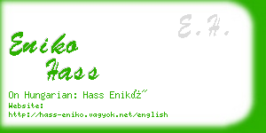 eniko hass business card